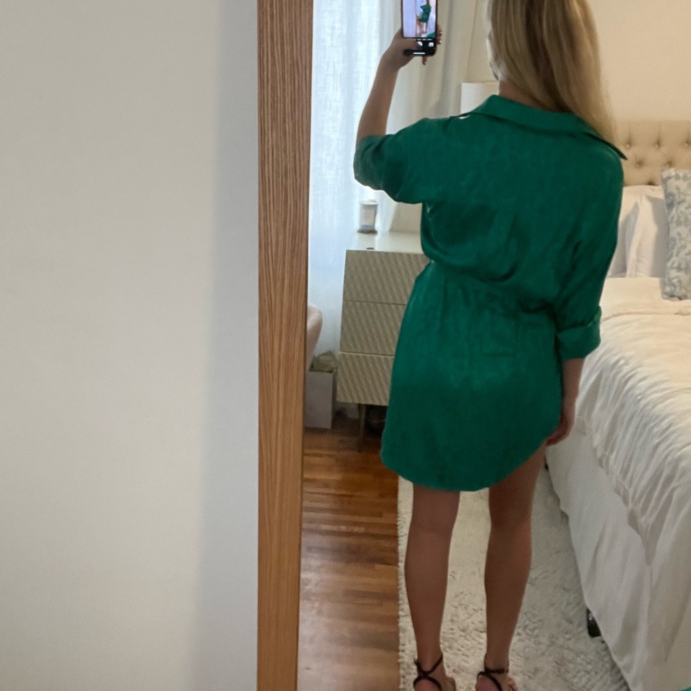 12th Tribe Green Mini Dress - Picture 2 of 4